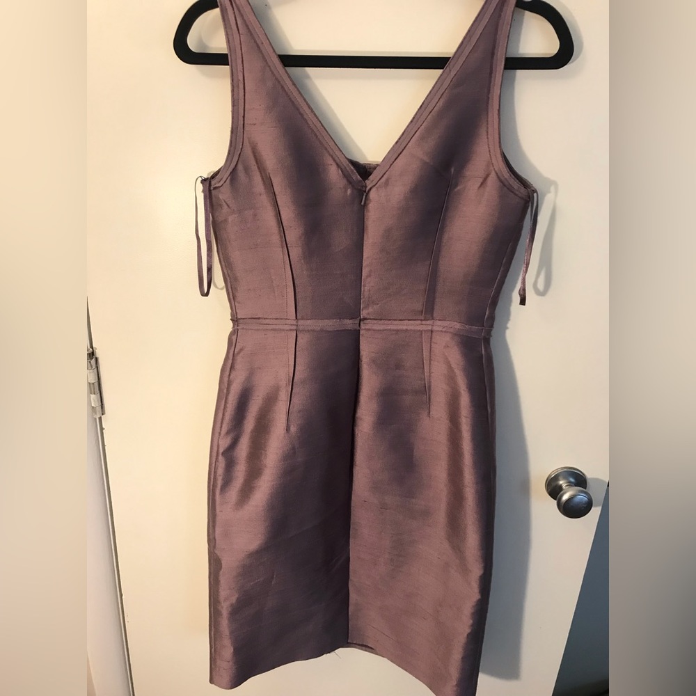 Purple Talbots silk blend, deconstructed sheath dress